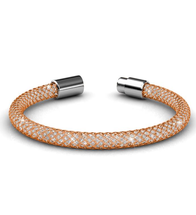 Matashi 18k Gold Mesh Bangle Bracelet 