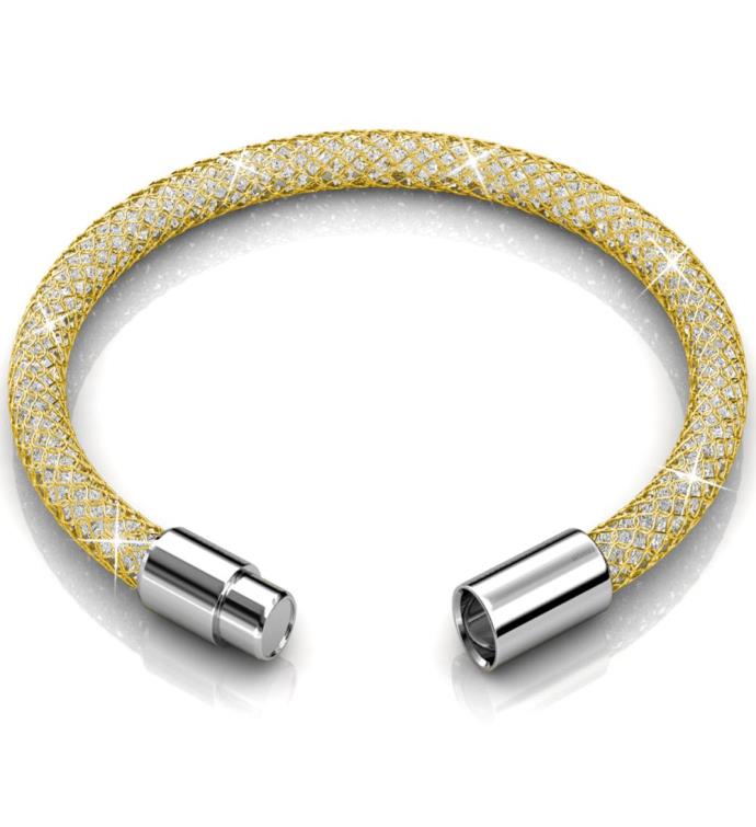 Matashi 18k Gold Mesh Bangle Bracelet 