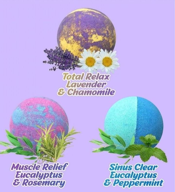 Bath Bombs Gift Set, With Essential Oils, Large, Natural, Moisturizing