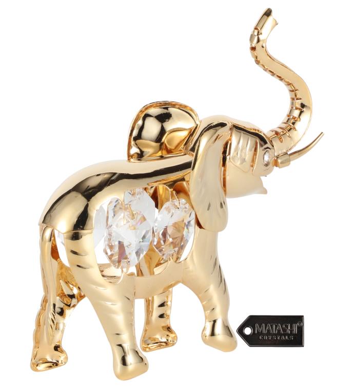 Crystal Studded Elephant Ornament By Matashi