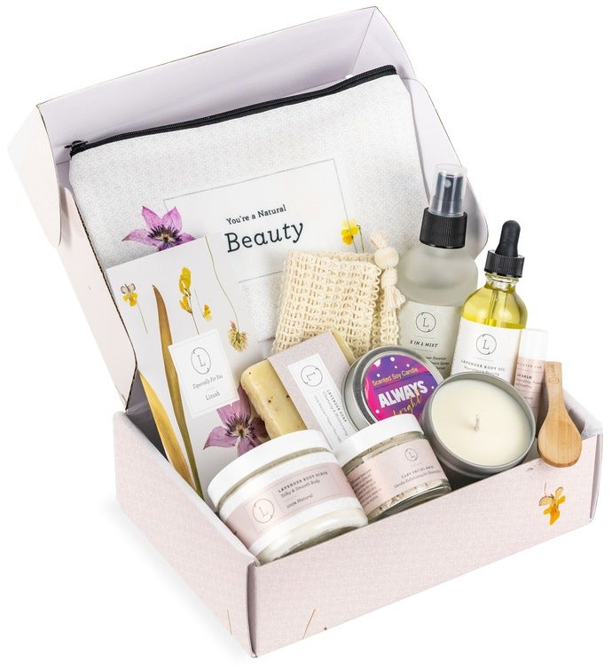 Spa Gift Box Natural Lavender Bath & Body Relaxing Package
