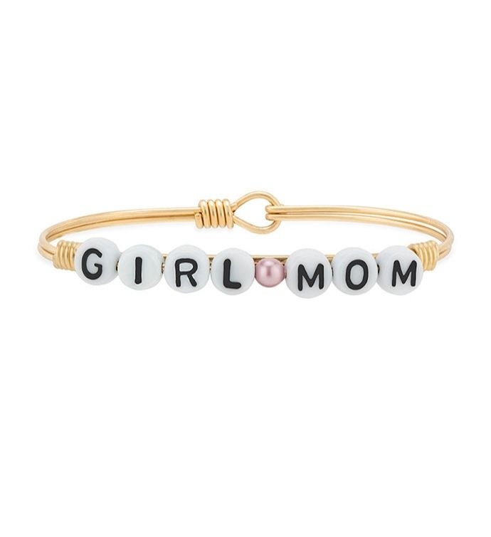 Luca + Danni Girl Mom Letter Bead Bangle Bracelet