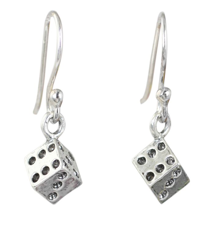 Novica Lucky Dice Sterling Silver Dangle Earrings Marketplace 1800Flowers