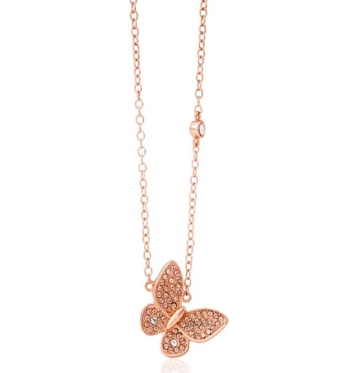 Rose Gold Plated Butterfly Pendant Necklace | Marketplace | 1800Flowers