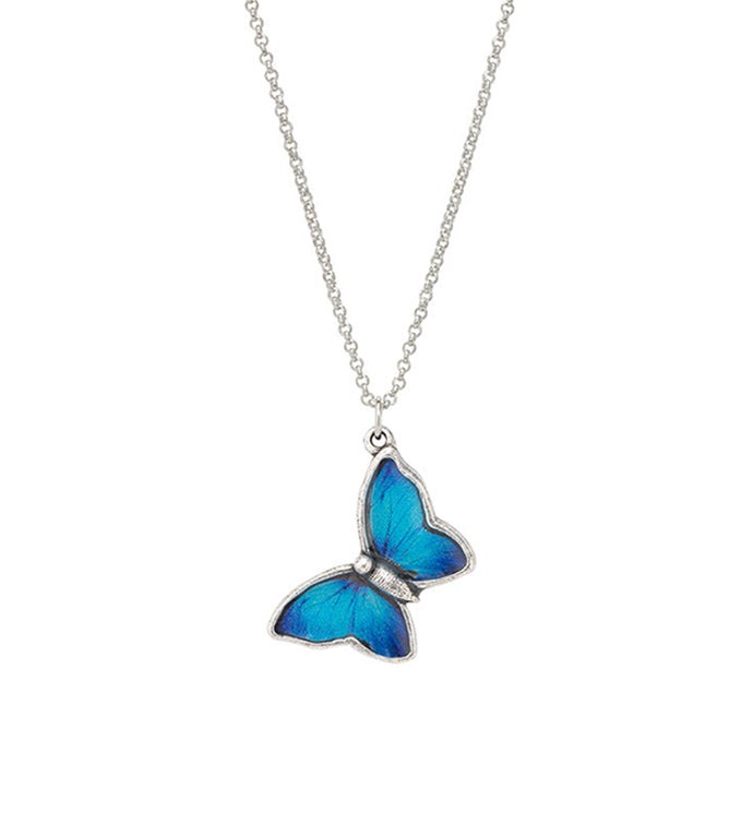 Luca + Danni Blue Morpho Butterfly Necklace