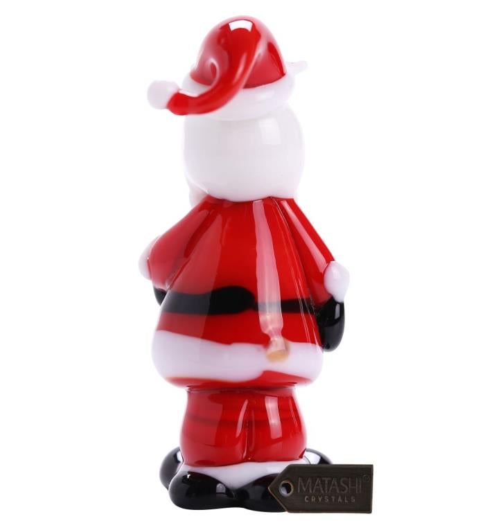 Decorative Christmas Glass Santa Figurine