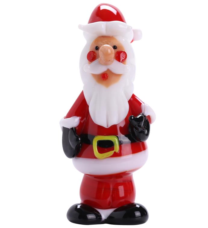 Decorative Christmas Glass Santa Figurine