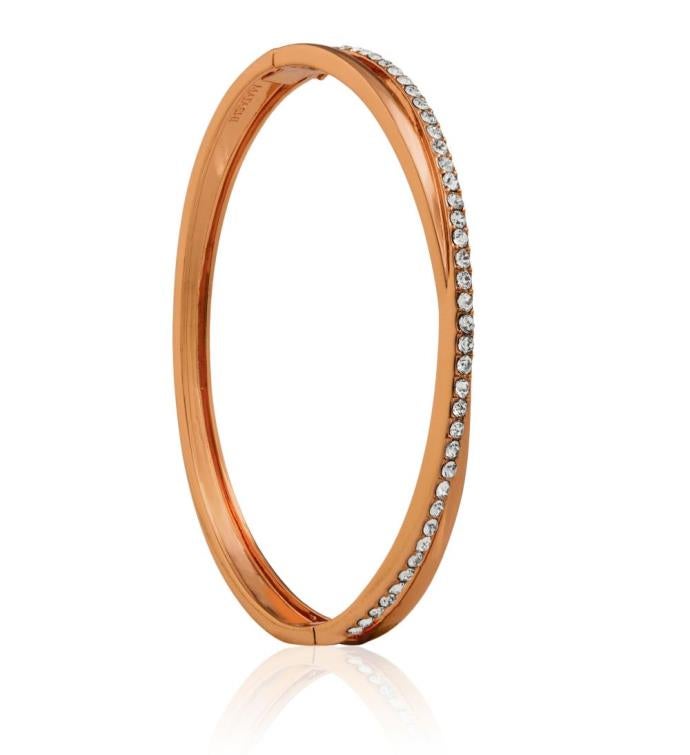 Double Bangle With Sparkling Crystals By Matashi