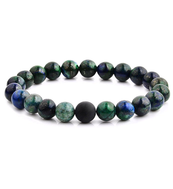 Azurite Chrysocolla And Matte Onyx Stone | Marketplace | 1800Flowers