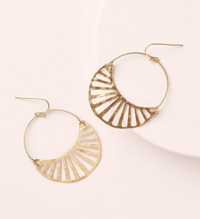 Rajani Earrings - Crescent Hoop