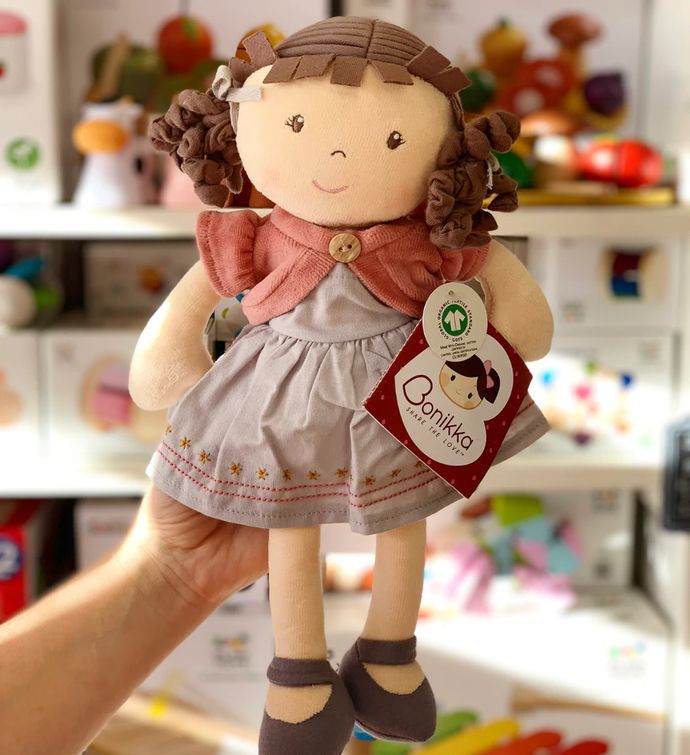 Rose - Organic Doll With Brown Hair