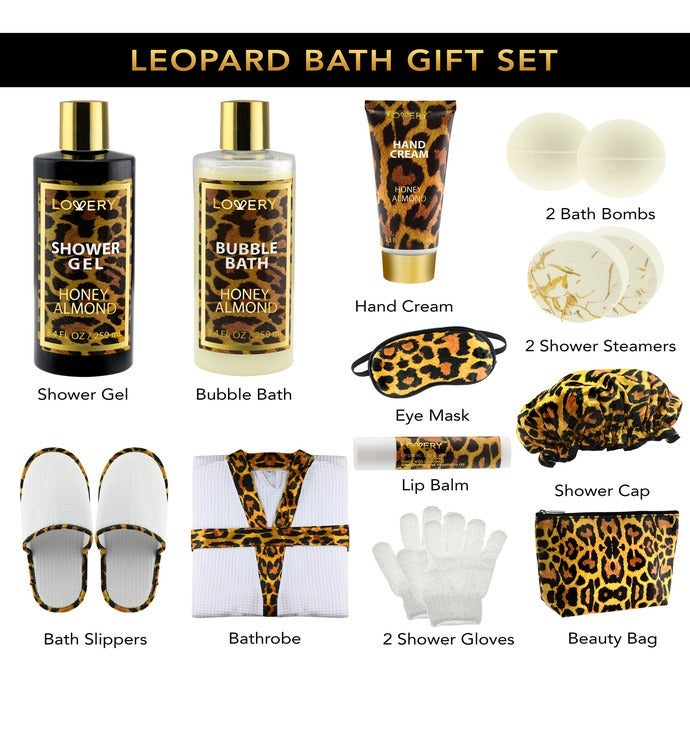 Deluxe Home Spa Kit With Honey Almond Scent – 17pcs Set