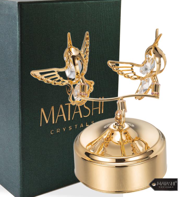 Gold Plated Nature Music Box