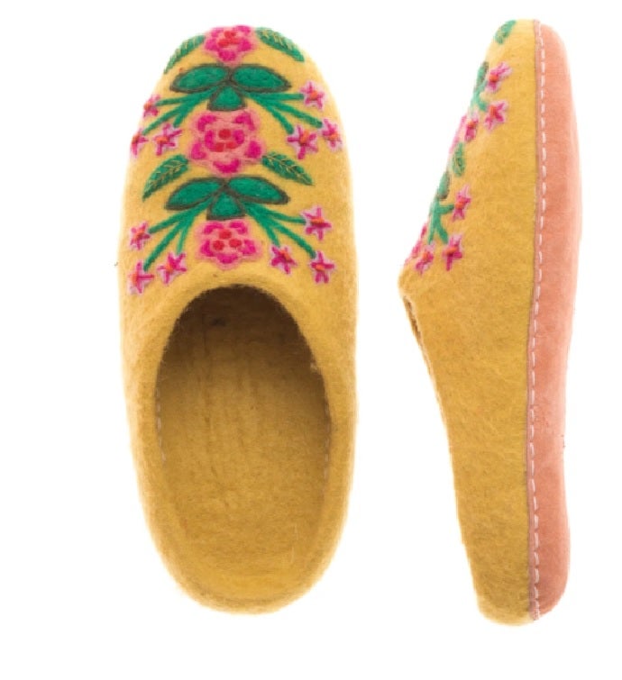 Mustard Secret Garden Slippers