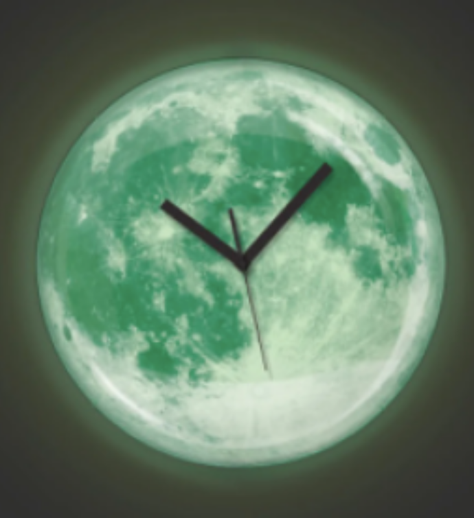 Glow In The Dark Moon Clock