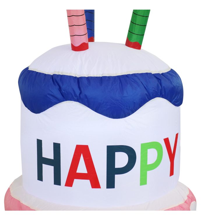 Large Inflatable Outdoor Decoration - Happy Birthday Cake