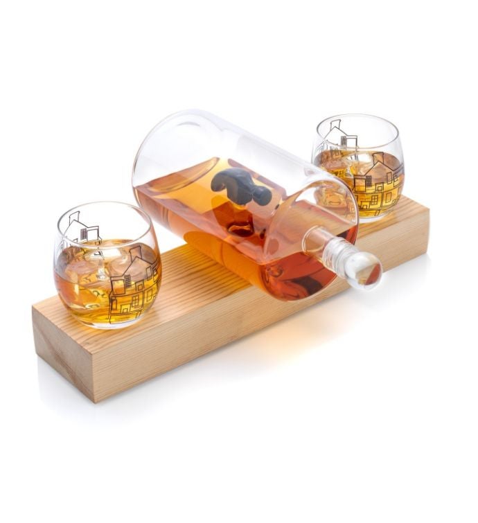 Hammer Whiskey Decanter Set With Whiskey Glasses