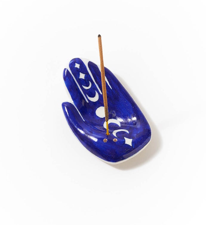 Jalini Indigo Incense Holder - Indukala Hamsa