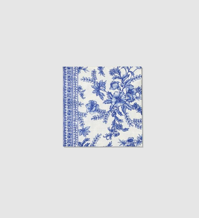 French Toile Cocktail Napkins  25 Per Pack