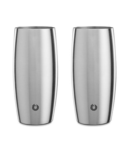 Stainless Steel Beer Glass, Set Of 2