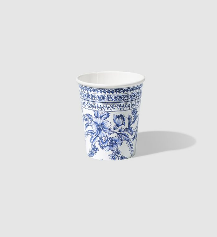 French Toile Cups  10 Per Pack