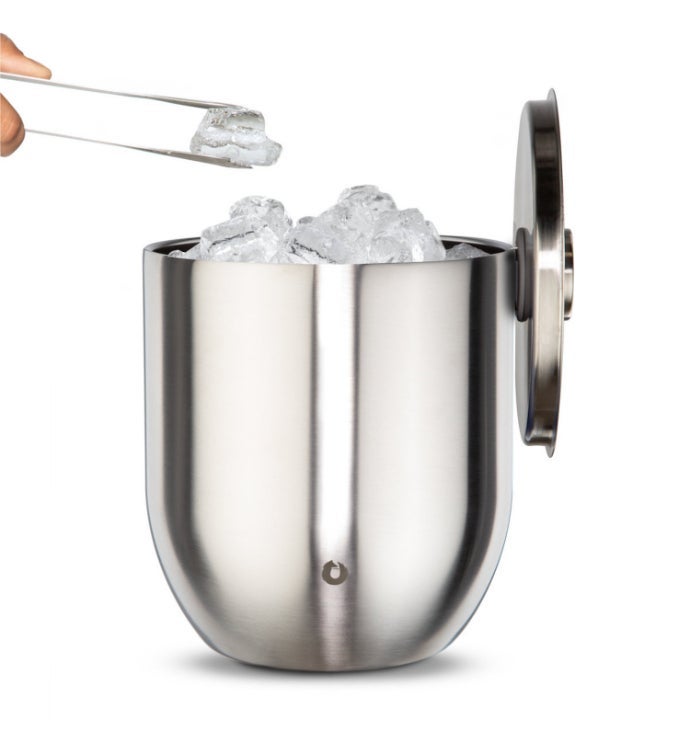 Stainless Steel Ice Bucket With Lid And Tongs