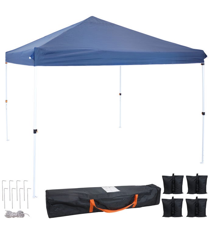 12x12 Foot Standard Pop up Canopy With Bag/sandbags   Blue