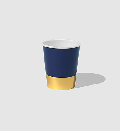Navy And Gold Dip Cups (10 Per Pack)