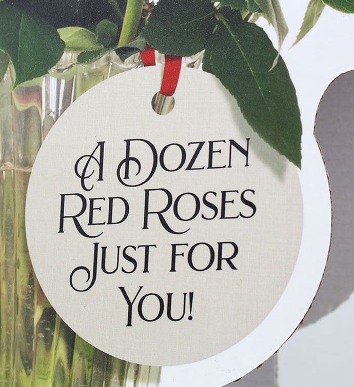 One Dozen Roses Golden Girls Cardboard Bouquet