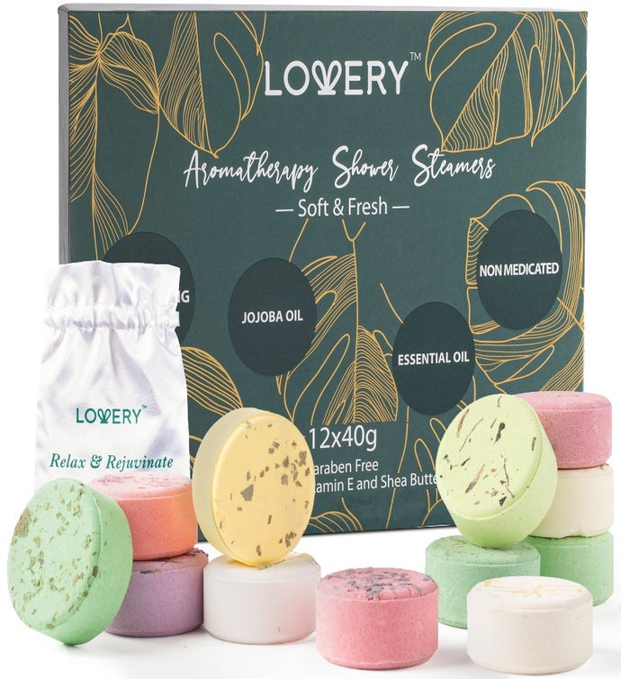 Shower Steamers, 12 Shower Bombs, Well Balanced Aromatherapy Fizzies