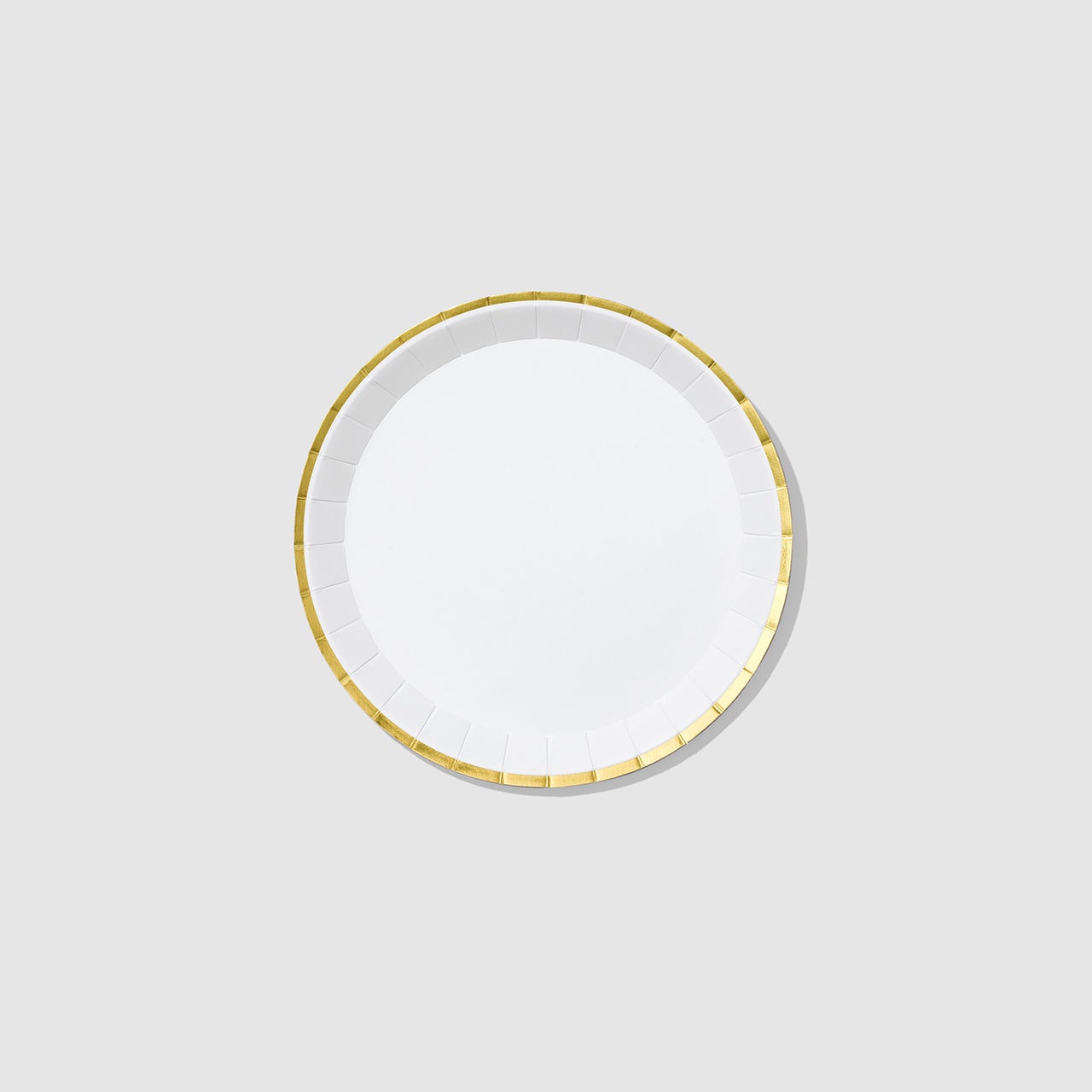 White And Gold Classic Small Plates  10 Per Pack