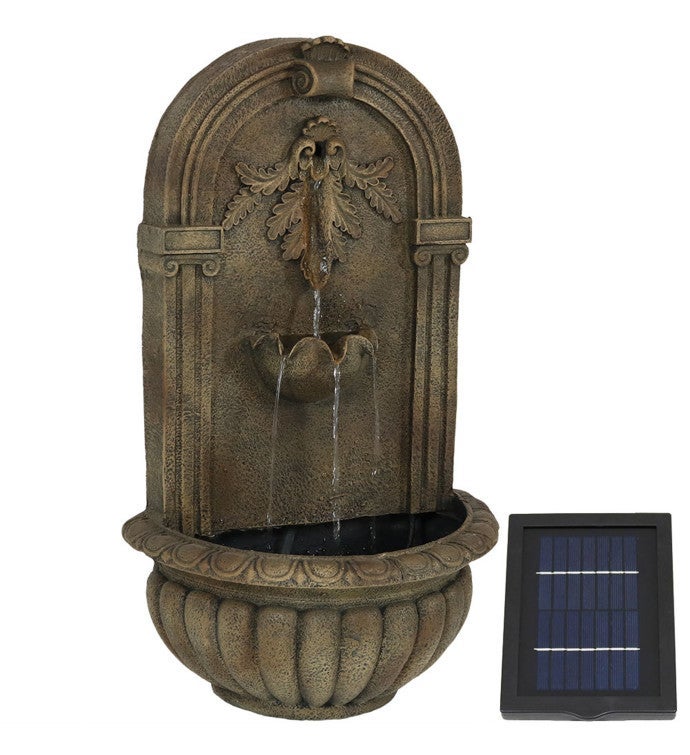 Florence Outdoor Wall Fountain 27" Florentine Stone