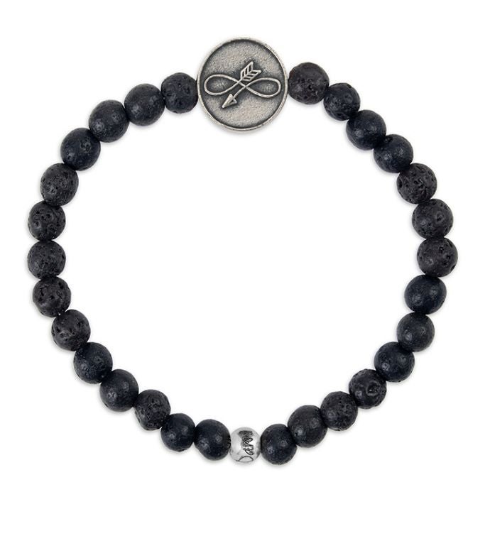 Luca + Danni Men's Embrace the Journey Stretch With Lava Rock Beads