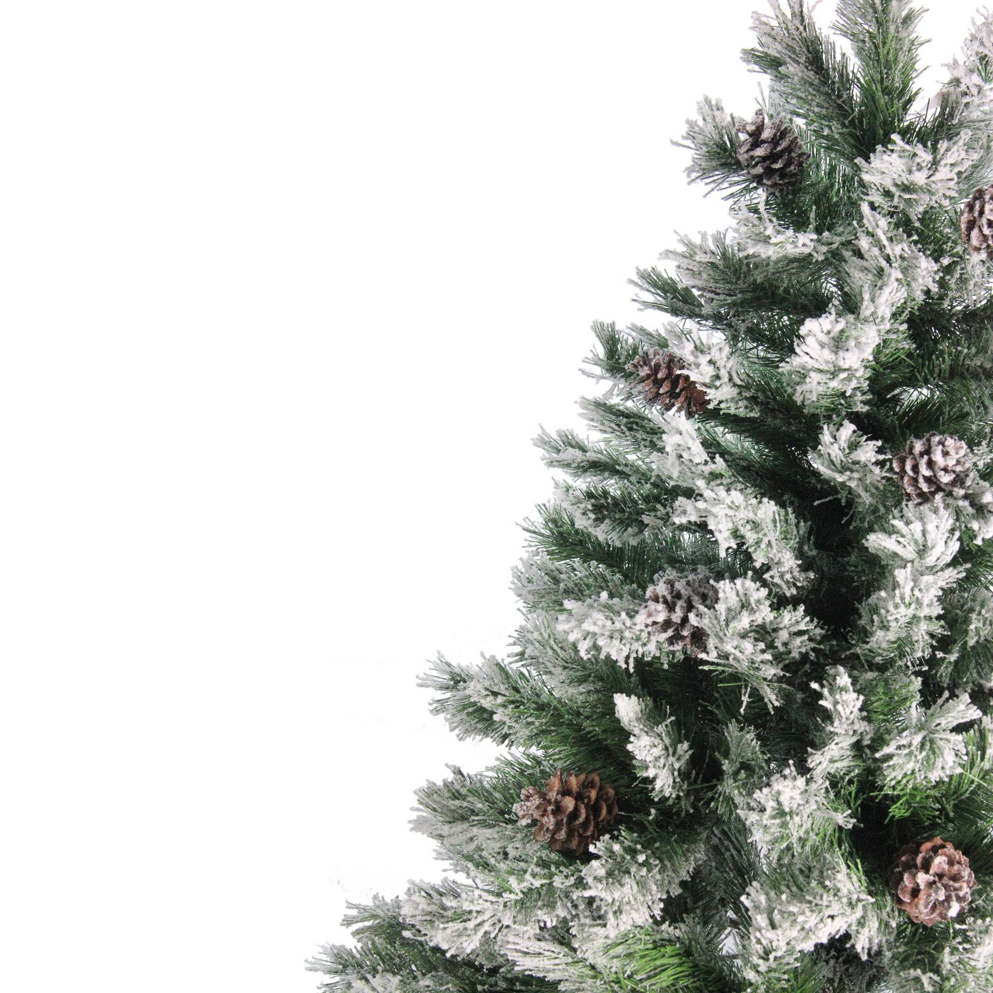 Flocked Angel Pine Artificial Christmas Tree 7'   Unlit