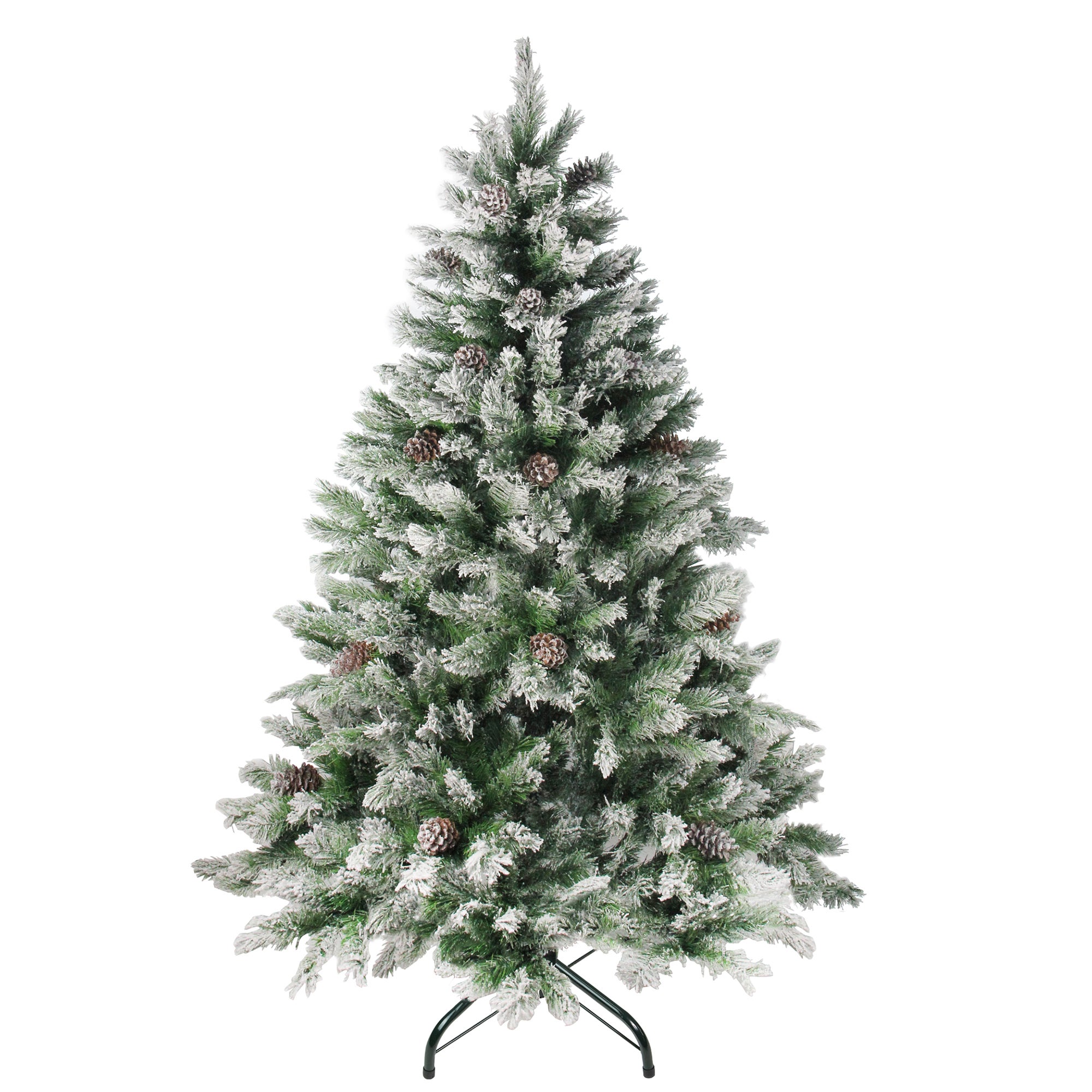 Flocked Angel Pine Artificial Christmas Tree 7'   Unlit