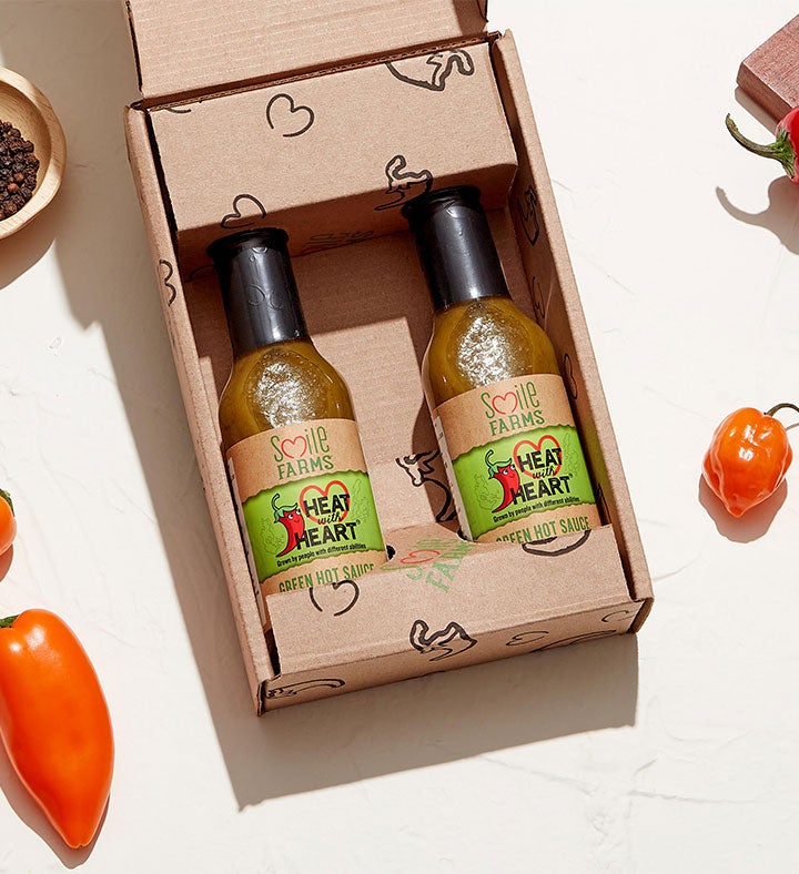 Heat with Heart™ Hot Sauce Green  2 Pack