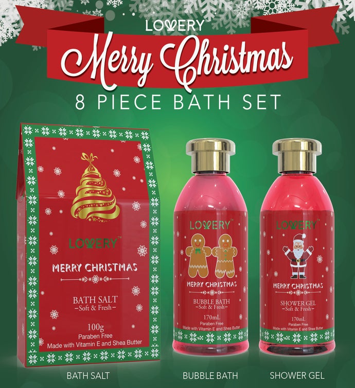 Bath & Body Christmas Gift Basket  – Strawberry & Sandalwood Fragrance