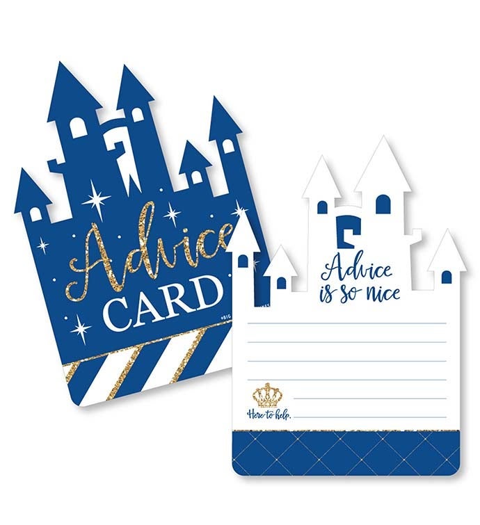 Royal Prince Charming   Wish Card Activities Shaped Advice Cards Game 20 Ct