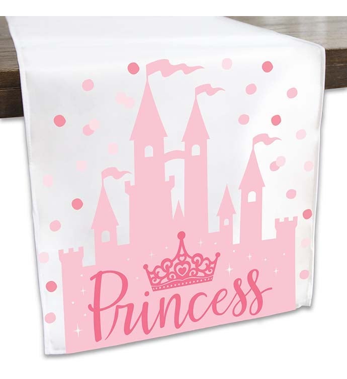 Little Princess Crown Pink Princess Cloth Table Runner 13 X 70 In