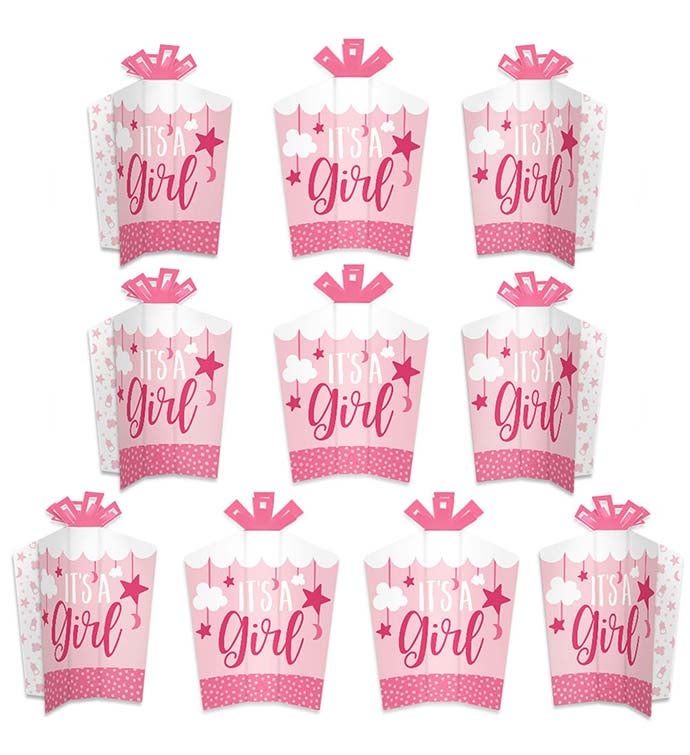 Its A Girl Table Decor Fold And Flare Centerpieces Marketplace