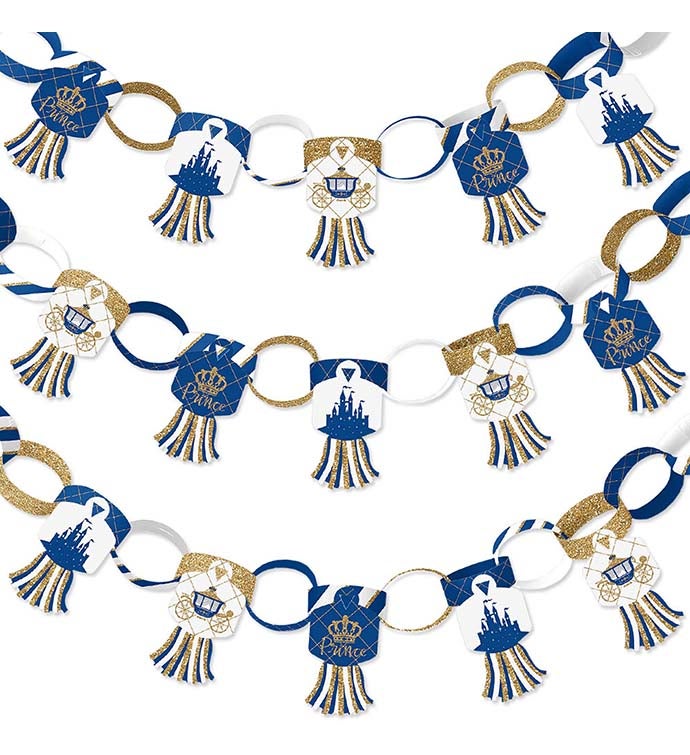 Royal Prince Charming 90 Chain Links & 30 Tassels Paper Chains Garland 21ft