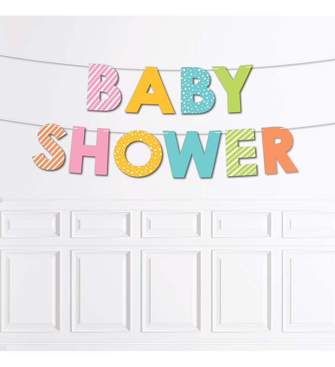 Colorful Baby Shower   Large Party Decor baby Shower Outdoor Letter Banner