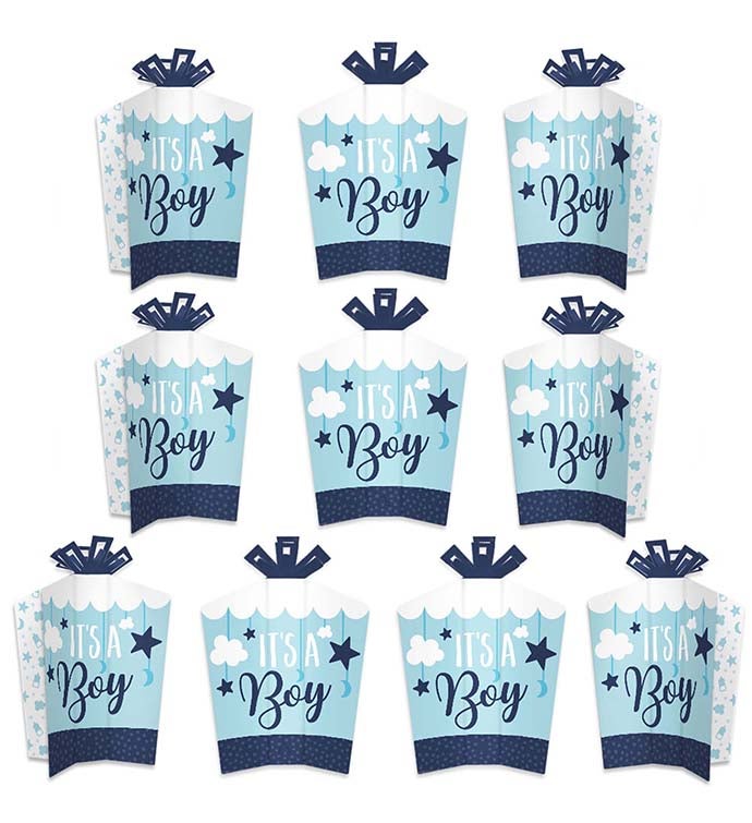 It's A Boy   Table Decor Blue Baby Shower Fold & Flare Centerpieces   10 Ct