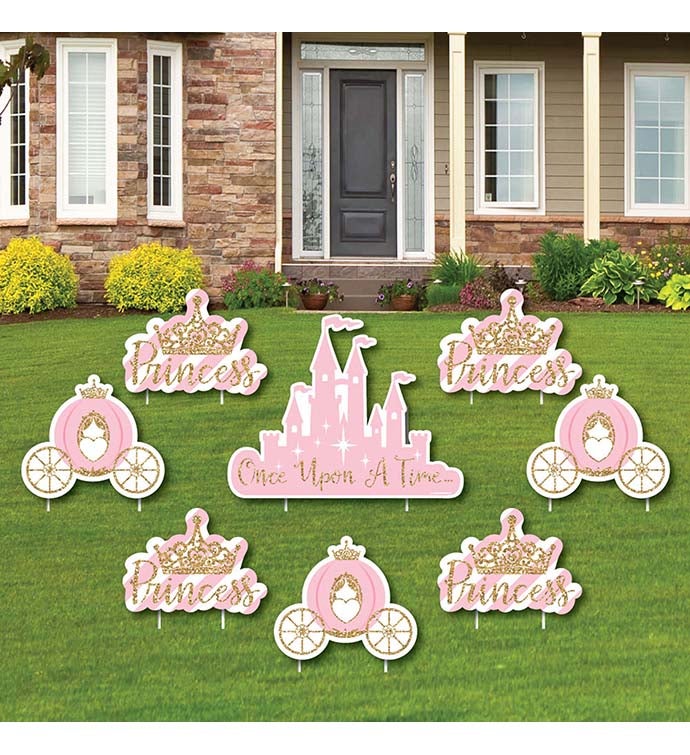 Little Princess Crown Lawn Decor   Baby Shower Or Birthday Yard Signs 8 Ct