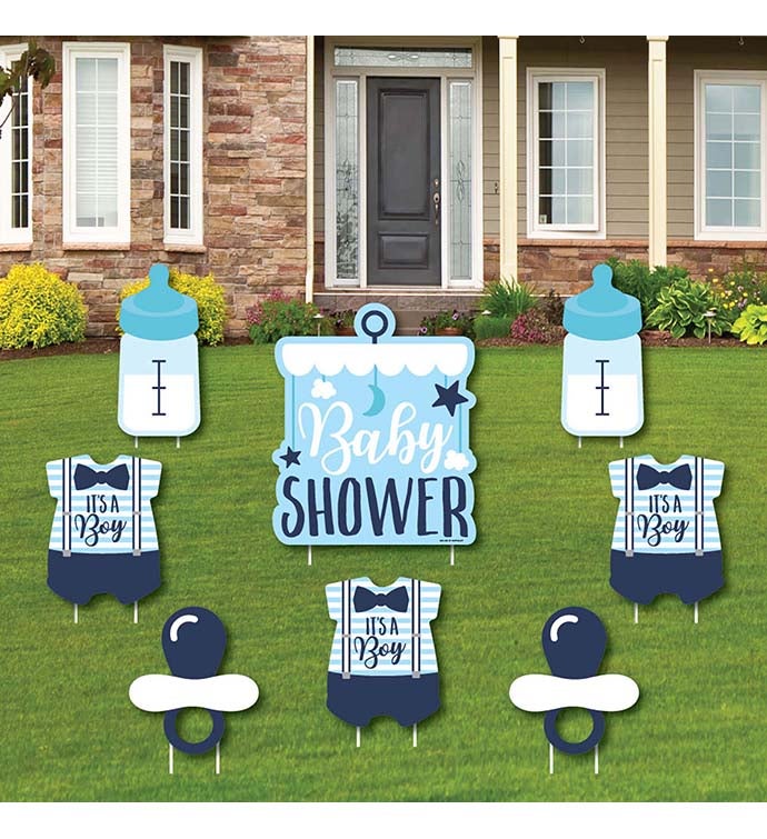 It's A Boy   Outdoor Lawn Decor   Blue Baby Shower Yard Signs   Set Of 8