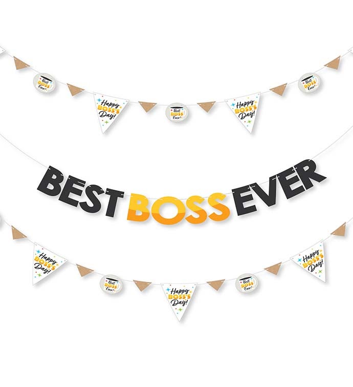 Happy Boss's Day   36 Banner Cutouts And Best Boss Ever Banner Letters