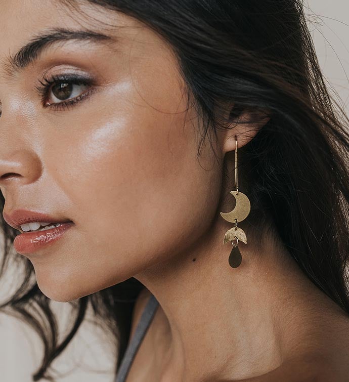 Rajani Earrings   Gold Drop