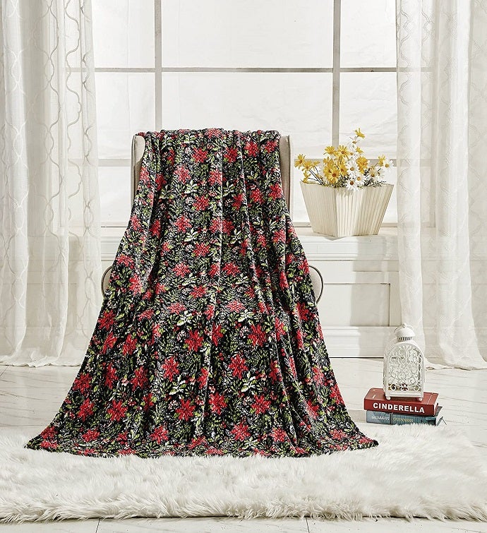 Festive Holiday Throw Blanket