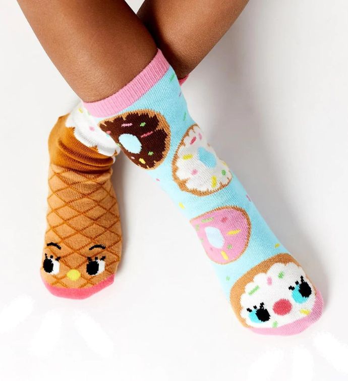 Donut & Ice Cream Pals Socks - Mismatchy Set (2 Pairs!)