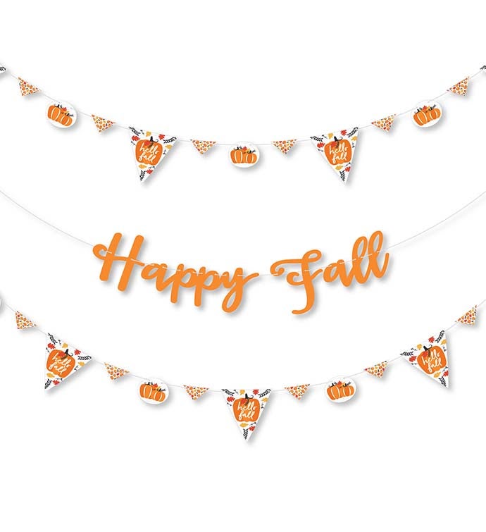 Fall Pumpkin Thanksgiving 36 Banner Cutouts And Happy Fall Banner Letters
